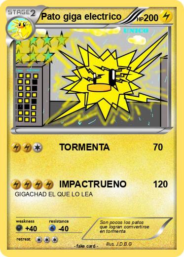 Pokemon Pato giga electrico