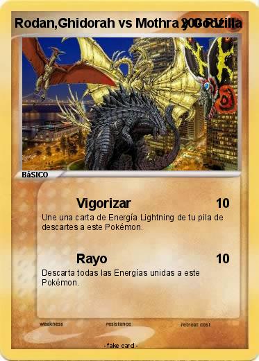 Pokemon Rodan,Ghidorah vs Mothra y Godzilla