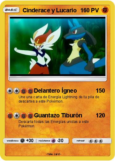 Pokemon Cinderace y Lucario