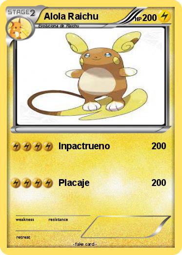Pokemon Alola Raichu