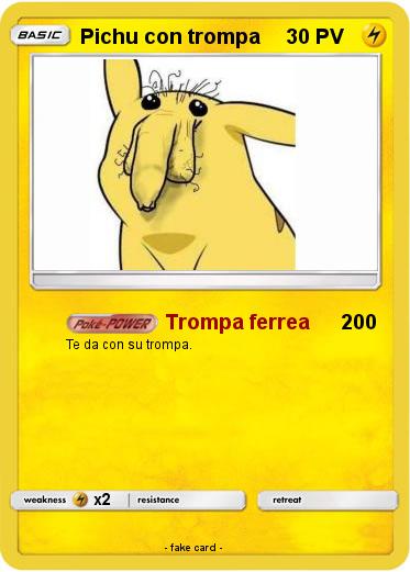 Pokemon Pichu con trompa