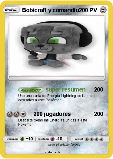Pokemon Bobicraft y comandiu