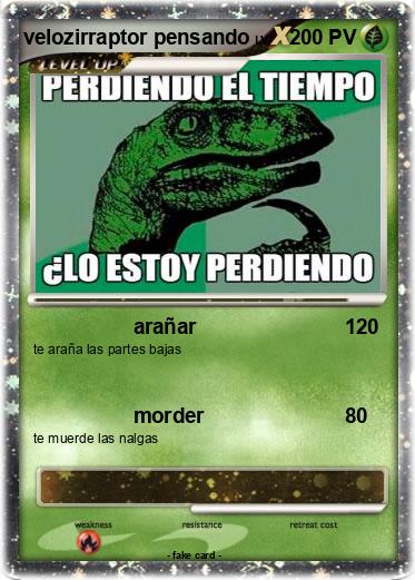Pokemon velozirraptor pensando
