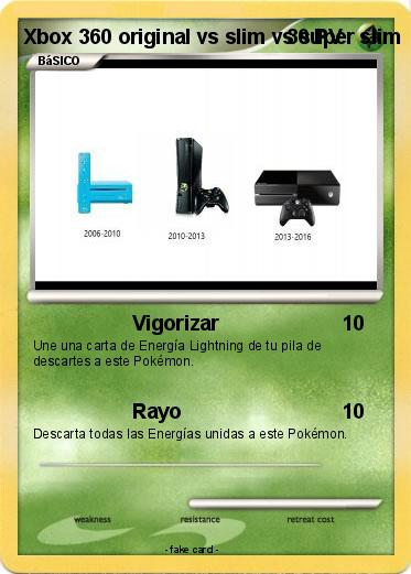 Pokemon Xbox 360 original vs slim vs super slim