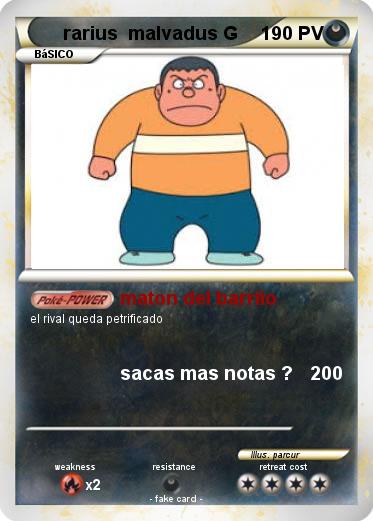 Pokemon rarius  malvadus G