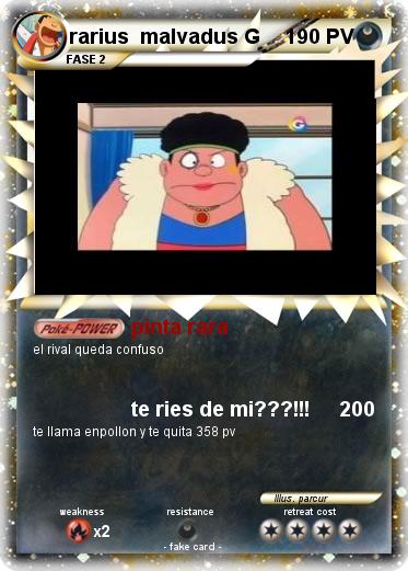Pokemon rarius  malvadus G