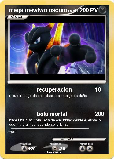 Pokemon mega mewtwo oscuro