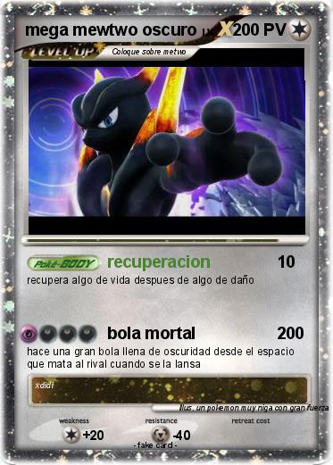Pokemon mega mewtwo oscuro