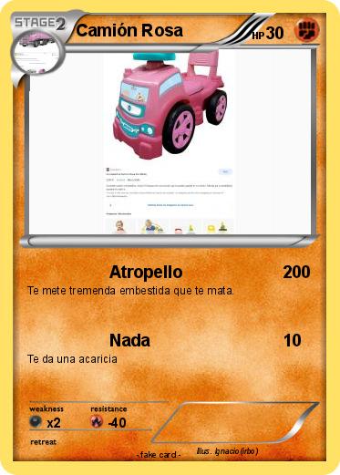 Pokemon Camión Rosa