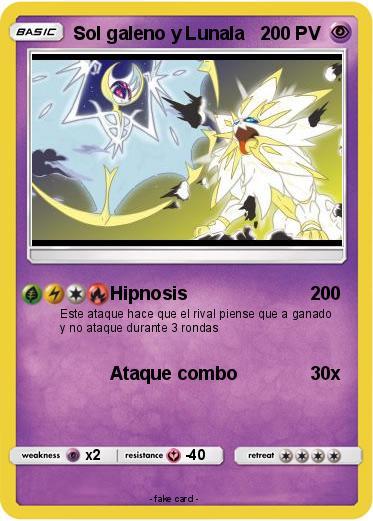 Pokemon Sol galeno y Lunala