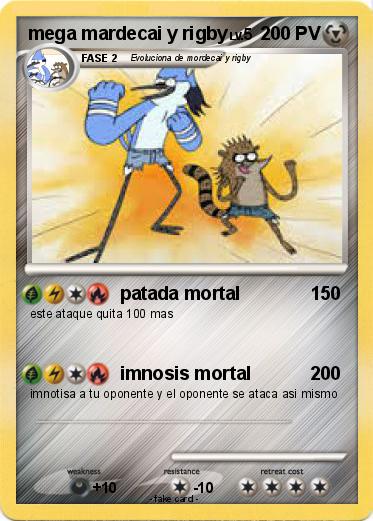 Pokemon mega mardecai y rigby