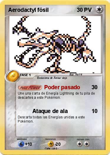 Pokemon Aerodactyl fósil