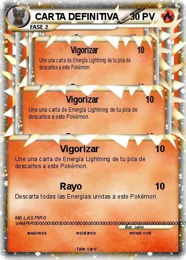 Pokemon CARTA DEFINITIVA