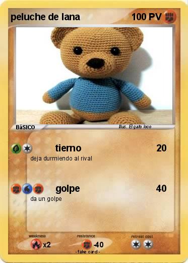 Pokemon peluche de lana