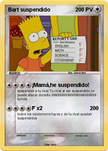 Pokemon Bart suspendido