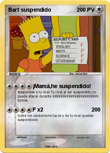 Pokemon Bart suspendido