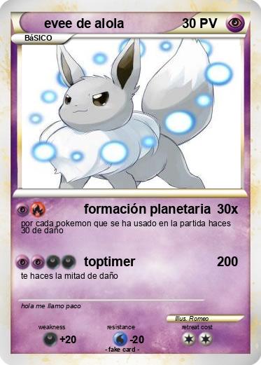 Pokemon evee de alola