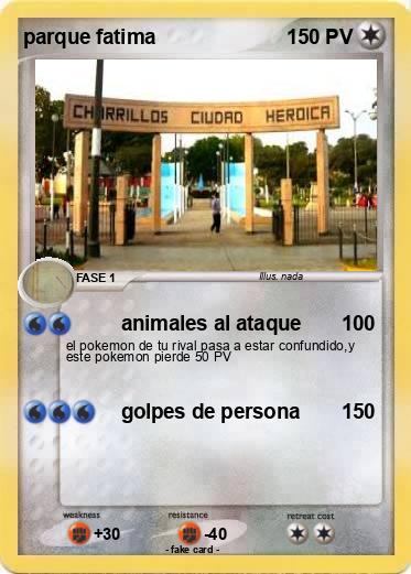 Pokemon parque fatima