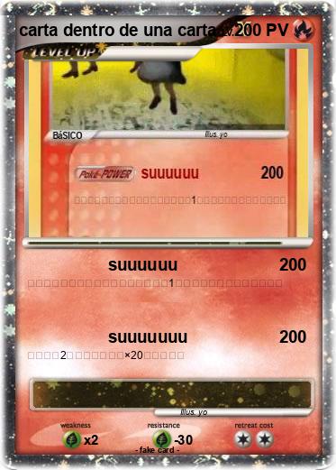 Pokemon carta dentro de una carta