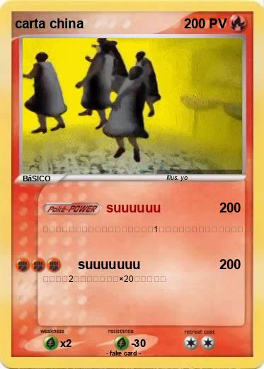 Pokemon carta china