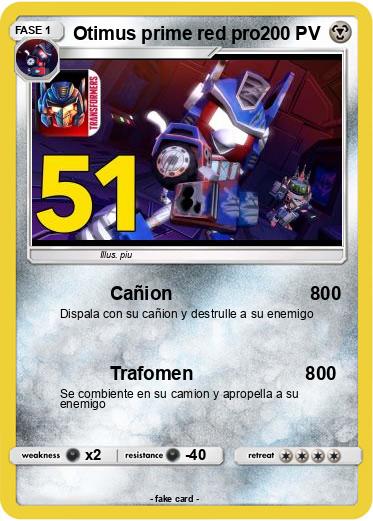 Pokemon Otimus prime red pro
