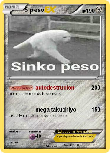 Pokemon 5 peso
