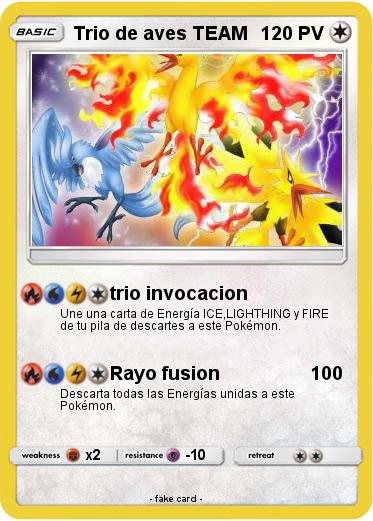 Pokemon Trio de aves TEAM
