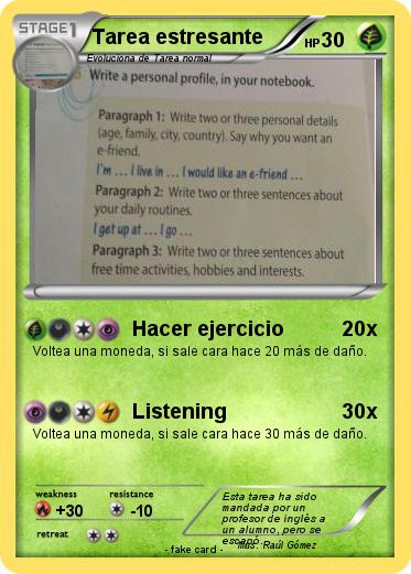 Pokemon Tarea estresante
