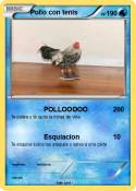 Pollo con tenis