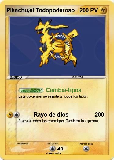 Pokemon Pikachu,el Todopoderoso