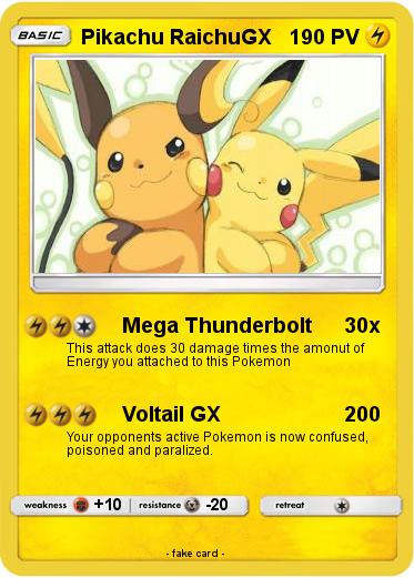 Pokemon Pikachu RaichuGX