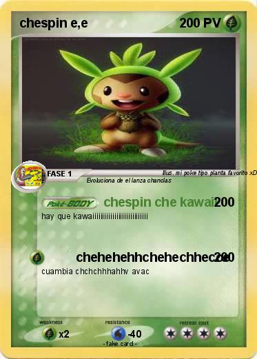Pokemon chespin e,e