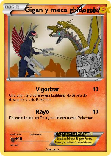 Pokemon Gigan y meca ghidorah.