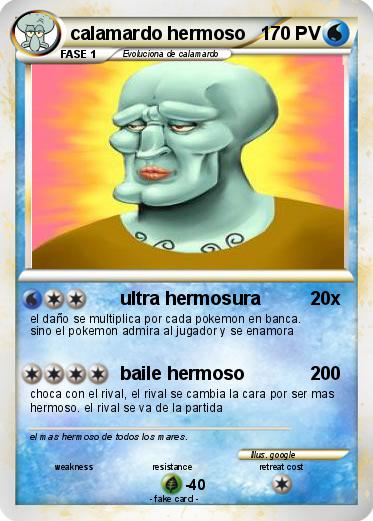 Pokemon calamardo hermoso