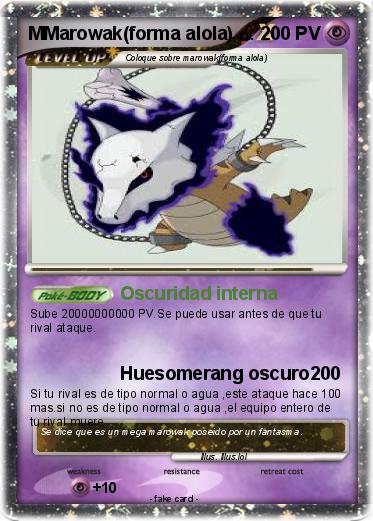 Pokemon MMarowak(forma alola)