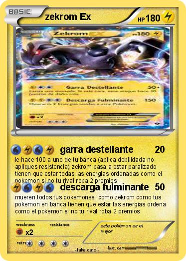 Pokemon zekrom Ex