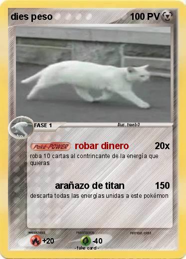 Pokemon dies peso