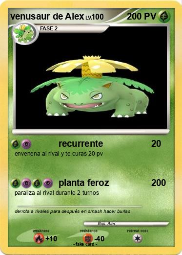 Pokemon venusaur de Alex