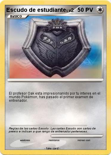 Pokemon Escudo de estudiante
