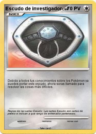 Pokemon Escudo de investigador