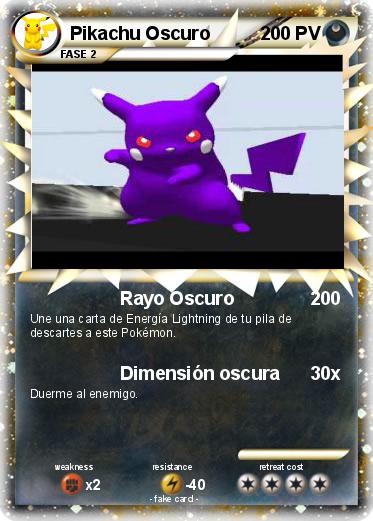 Pokemon Pikachu Oscuro