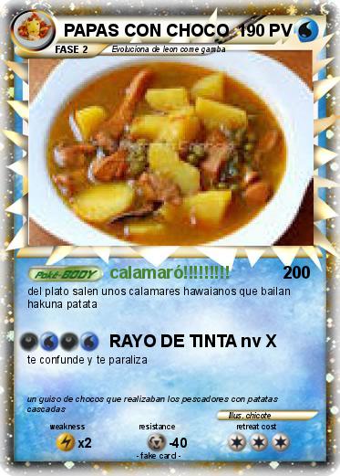 Pokemon PAPAS CON CHOCO