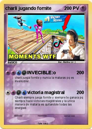 Pokemon charli jugando fornite