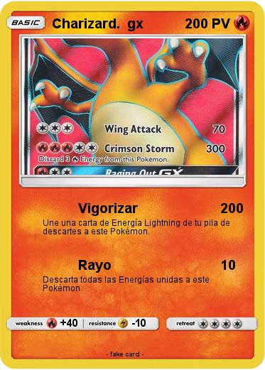 Pokemon Charizard.  gx