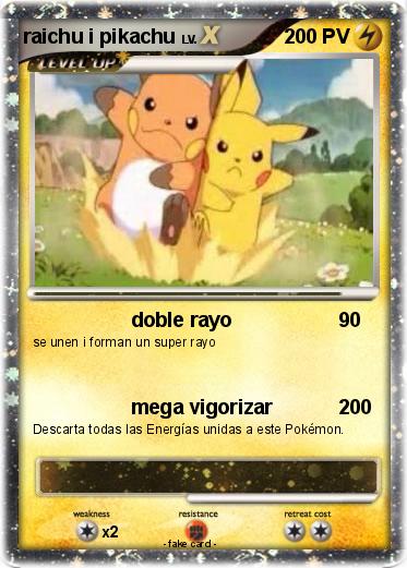 Pokemon raichu i pikachu