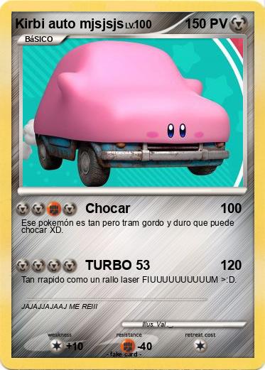 Pokemon Kirbi auto mjsjsjs