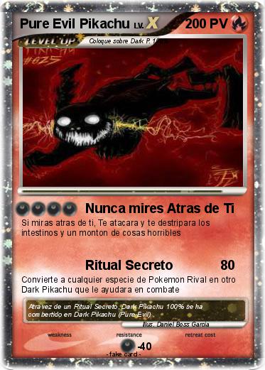 Pokemon Pure Evil Pikachu