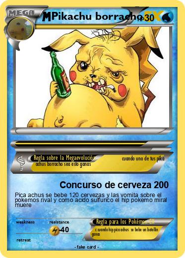 Pokemon Pikachu borracho