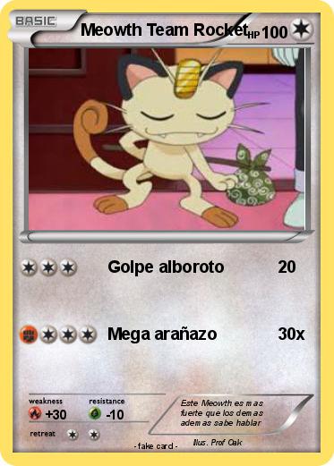 Pokemon Meowth Team Rocket