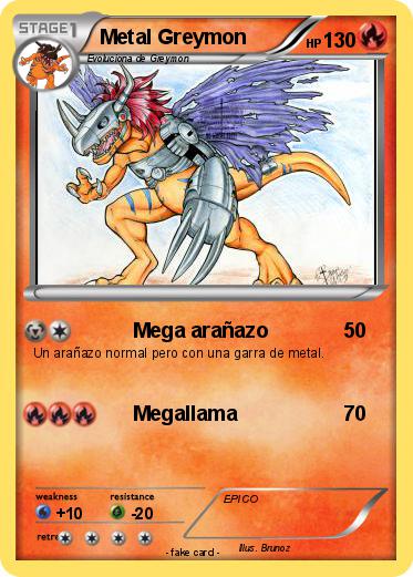 Pokemon Metal Greymon